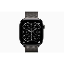 Apple Watch (2025) GPS + Cellular 46 mm - Titaani Liuskekivi - Milanese loop Musta