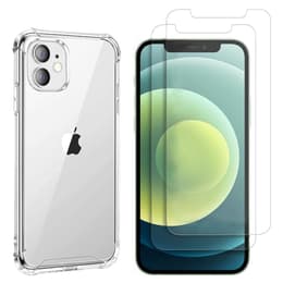 Kuori iPhone 12 MINI ja 2 suojakalvo - TPU - Läpinäkyvä