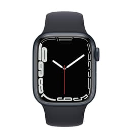 Apple Watch Series 7 (2021) GPS 45 mm - Alumiini Keskiyö - Sport band Musta