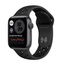 Apple Watch (Series 6) 2020 GPS 44 mm - Alumiini Tähtiharmaa - Nike Sport band Musta