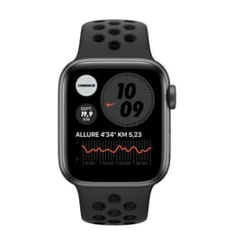 Apple Watch (Series 6) 2020 GPS 44 mm - Alumiini Tähtiharmaa - Nike Sport band Musta