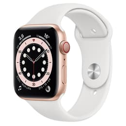 Apple Watch Series 5 (2019) GPS 44 mm - Alumiini Kulta - Sport band Valkoinen