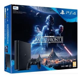 PlayStation 4 Slim 500GB - Musta + Star Wars Battlefront II