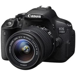 Yksisilmäinen peiliheijastus - Canon EOS 700D Musta + Objektiivin Canon EF-S 18-55mm f/3.5-5.6 IS
