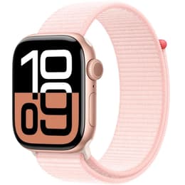 Apple Watch Series 10 (2024) GPS 46 mm - Alumiini Ruusu­­kulta - Sport loop Pinkki