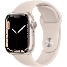 Apple Watch (Series 7) 2021 GPS 41 mm - Alumiini Tähtivalkea - Sport loop Tähti­valkea