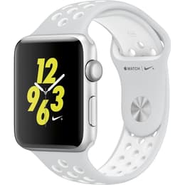 Apple Watch (Series 4) 2018 GPS 44 mm - Alumiini Hopea - Sport Nike Wit