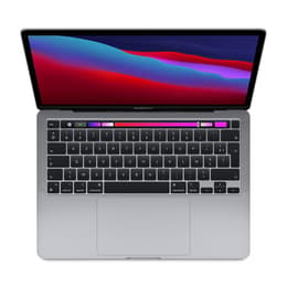 MacBook Pro 13" (2020) - Applen M1 ‑siru jossa on 8-ytiminen prosessori ja 8-ytiminen näytönohjain - 8GB RAM - SSD 512GB - QWERTZ - Saksa
