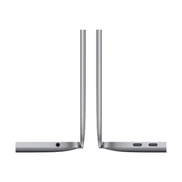 MacBook Pro 13" (2020) - Applen M1 ‑siru jossa on 8-ytiminen prosessori ja 8-ytiminen näytönohjain - 8GB RAM - SSD 512GB - QWERTZ - Saksa