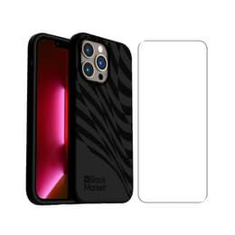 Back Market Kuori iPhone 13 Pro ja suojaava näyttö - 100% biohajoava - Musta - Aaltokuvio