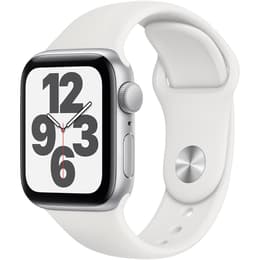 Apple Watch (Series SE) 2020 GPS + Cellular 40 mm - Alumiini Hopea - Sport band Wit