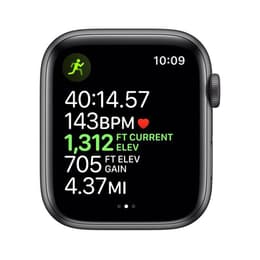 Apple Watch (Series 5) 2019 GPS + Cellular 40 mm - Alumiini Tähtiharmaa - Sport band Musta