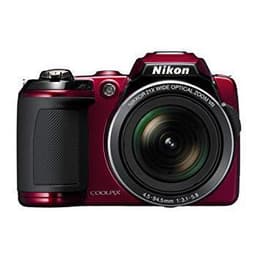 Kompaktikamera Coolpix L120 - Punainen + Nikon Nikkor Wide Optical Zoom VR 25-525 mm f/3.1-5.8 f/3.1-5.8