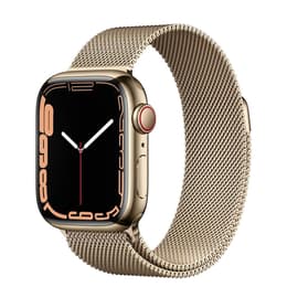 Apple Watch Series 7 (2021) GPS + Cellular 41 mm - Ruostumaton teräs Kulta - Milanese loop Kulta