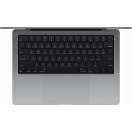 MacBook Pro 14" (2023) - Applen M3 ‑siru jossa on 8-ytiminen prosessori ja 10-ytiminen näytönohjain - 8GB RAM - SSD 1000GB - AZERTY - Ranska