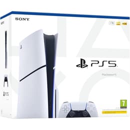 PlayStation 5 1000GB - Valkoinen Sony PS5 Disc Edition 1TB Console 4K Gaming Ultra HD Blu-Ray Wi-Fi + No