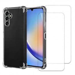 Kuori Galaxy A34 ja 2 suojakalvo - TPU - Läpinäkyvä