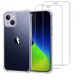 Kuori iPhone 13 mini ja 2 suojakalvo - TPU - Läpinäkyvä