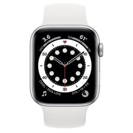Apple Watch Series 6 (2020) GPS 40 mm - Alumiini Hopea- Sport band Valkoinen