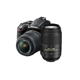 Yksisilmäinen peiliheijastuskamera D5100 - Musta + Nikon Nikkor AF-S DX 18-55mm f/3.5-5.6G VR + 55-300mm f/4-5.6 VR f/3.5-5.6VR + f/4.0-5.6VR
