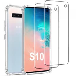 Kuori Galaxy S10 ja 2 suojakalvo - TPU - Läpinäkyvä