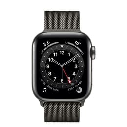 Apple Watch (Series 4) 2018 GPS 44 mm - Alumiini Tähtiharmaa - Milanolaisranneke Harmaa