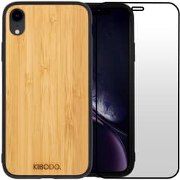 Kuori iPhone XR ja suojaava näyttö - Puu - Puu