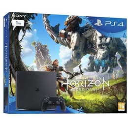 PlayStation 4 Slim 1000GB - Musta + Horizon Zero Dawn