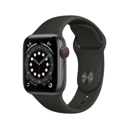 Apple Watch (Series 6) 2020 GPS 40 mm - Alumiini Tähtiharmaa - Sport band Musta
