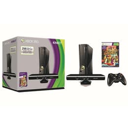Videopelikonsolit Microsoft Xbox 360 Slim 250GB + Ohjain + Kinect Adventures