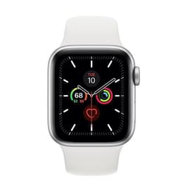 Apple Watch (Series 5) GPS 44 mm - Alumiini Hopea - Sport loop Wit