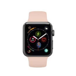 Apple Watch (Series 4) 2018 GPS 44 mm - Alumiini Tähtiharmaa - Sport loop Pinkki