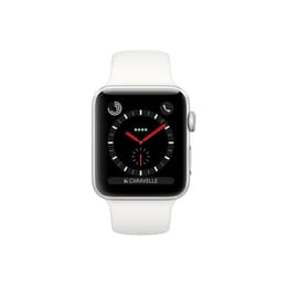 Apple Watch Series 3 (2017) GPS 42 mm - Alumiini Hopea - Sport band Valkoinen