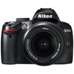 Yksisilmäinen peiliheijastuskamera Nikon D3000 Musta + Objektiivi Nikon AF-S DX Nikkor 18-55 mm f/3.5-5.6G II