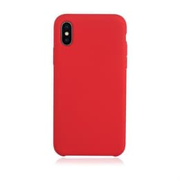 Kuori iPhone X/XS ja 2 suojakalvo - Silikoni - Punainen