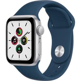 Apple Watch (Series SE) 2020 GPS 40 mm - Alumiini Hopea - Sport band Sininen