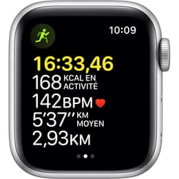 Apple Watch (Series SE) 2020 GPS 40 mm - Alumiini Hopea - Sport band Sininen