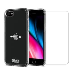Back Market Kuori iPhone 7/8/SE 2020/2022 ja suojaava näyttö - 60% Kierrätysmuovi - Läpinäkyvä