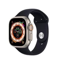Apple Watch (Ultra) 2022 GPS 49 mm - Titaani Harmaa - Sport band Musta