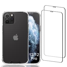 Kuori iPhone 12/iPhone 12 Pro ja 2 suojakalvo - Kierrätysmuovi - Läpinäkyvä