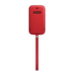 Apple Nahkakuori iPhone 12 mini - Magsafe - Nahka Punainen