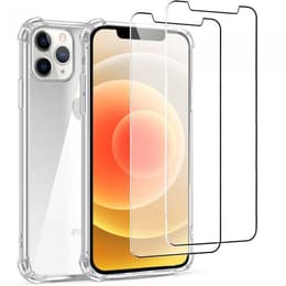 Kuori iPhone 12/iPhone 12 Pro ja 2 suojakalvo - TPU - Läpinäkyvä