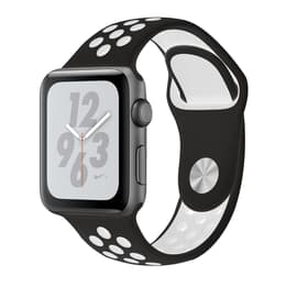 Apple Watch (Series 4) 2018 GPS 44 mm - Alumiini Tähtiharmaa - Sport Nike Musta/Wit