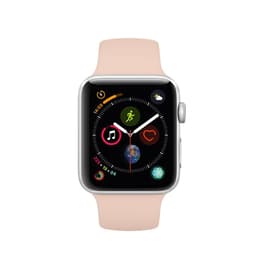 Apple Watch (Series 4) 2018 GPS 40 mm - Alumiini Hopea - Sport loop Pinkki