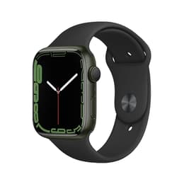 Apple Watch (Series 7) 2021 GPS + Cellular 41 mm - Alumiini Vihreä - Sport band Musta