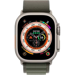Apple Watch (Ultra) 2022 GPS 49 mm - Titaani Harmaa - Alpine-ranneke Vihreä