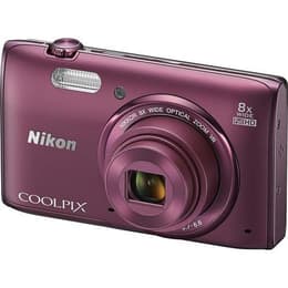 Kompaktikamera Coolpix S5300 - Violetti + Nikon Nikkor 8x Wide Optical Zoom 25-200mm f/3.7-6.6 f/3.7-6.6
