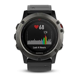 Kellot Cardio GPS Garmin Fēnix 5X Saphire - Musta