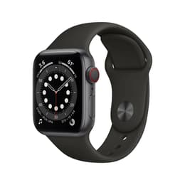 Apple Watch (Series 6) 2020 GPS + Cellular 40 mm - Alumiini Tähtiharmaa - Sport loop Musta
