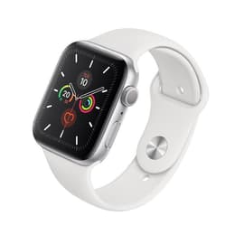 Apple Watch (Series 5) 2019 GPS + Cellular 40 mm - Ruostumaton teräs Hopea - Sport band Wit